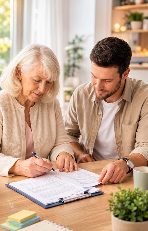 Explication du fonctionnement du mode mandataire pour une aide à domicile avec accompagnement administratif