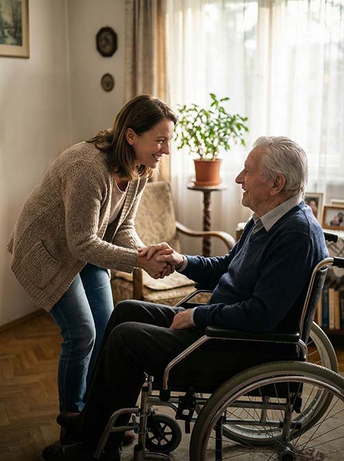 Accompagnement à domicile au Pradet d’une personne âgée par une auxiliaire de vie pour favoriser le maintien à domicile